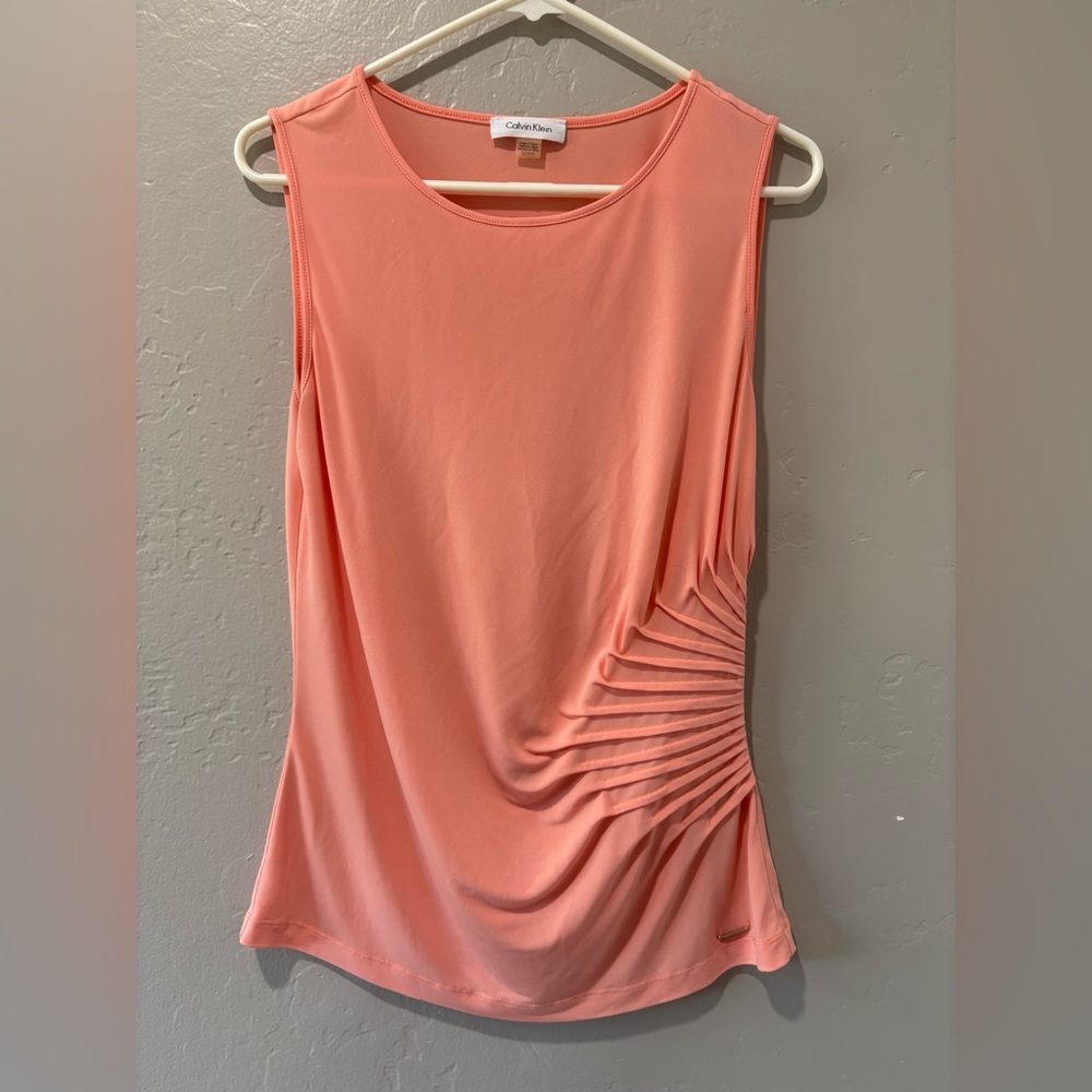 Calvin Klein Coral Sleeveless Blouse